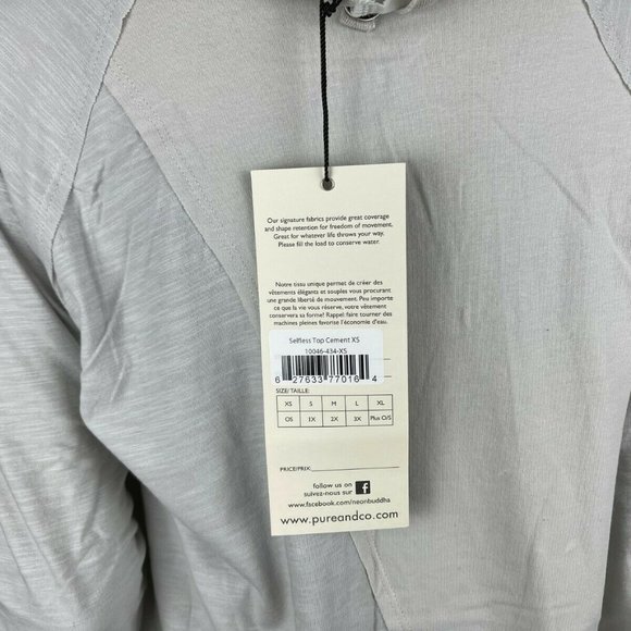 Neon Buddha Selfless Top 3/4 Sleeve Cowl Neck Embellished Tunic Women XS S NWT - Picture 9 of 10